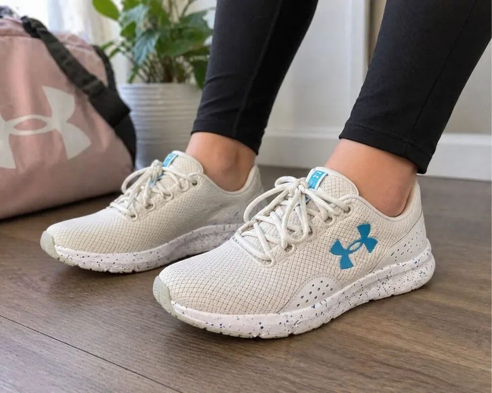 Under Armour Charged Surge 4 Gray Running Shoes 3027007-023 Womens Size 9
